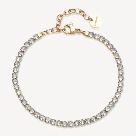 Bracciale dorato Desideri zirconi bianchi Donna Brosway