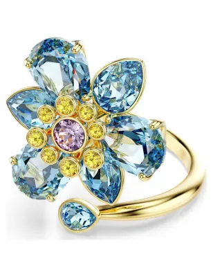Anello aperto Idyllia Fiore blu mis.55 Donna Swarovski