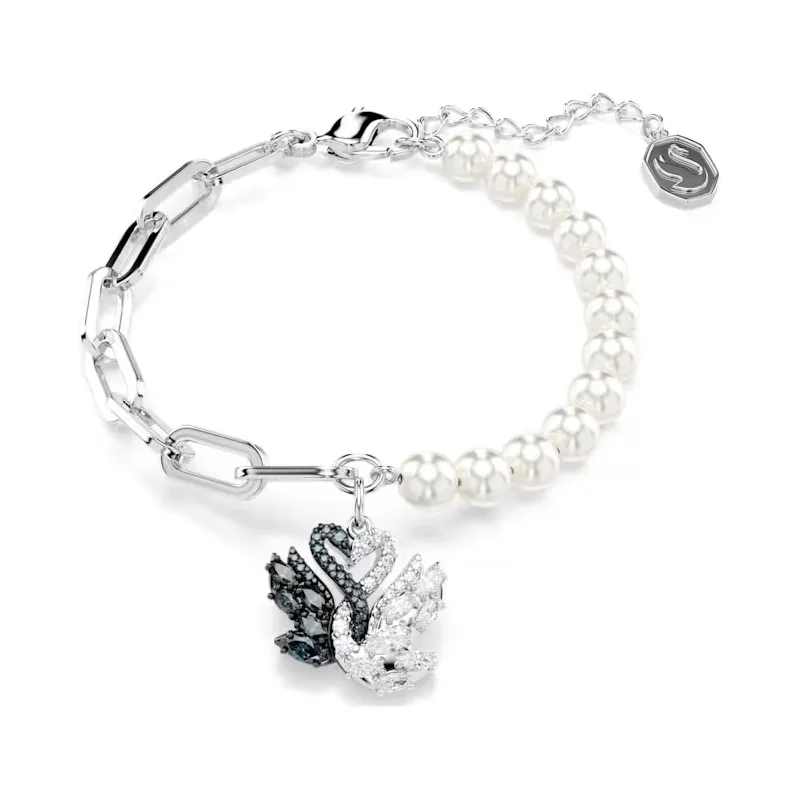 Bracciale Swan Cigno Nero e Crystal Pearl Donna Swarovski