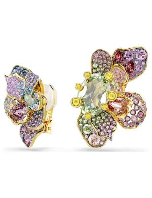 Orecchini a Clip Idyllia Fiore Multicolore Pavé Donna Swarovski