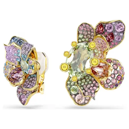 Orecchini a Clip Idyllia Fiore Multicolore Pavé Donna Swarovski