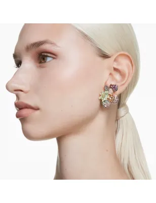 Orecchini a Clip Idyllia Fiore Multicolore Pavé Donna Swarovski 5709957 Swarovski