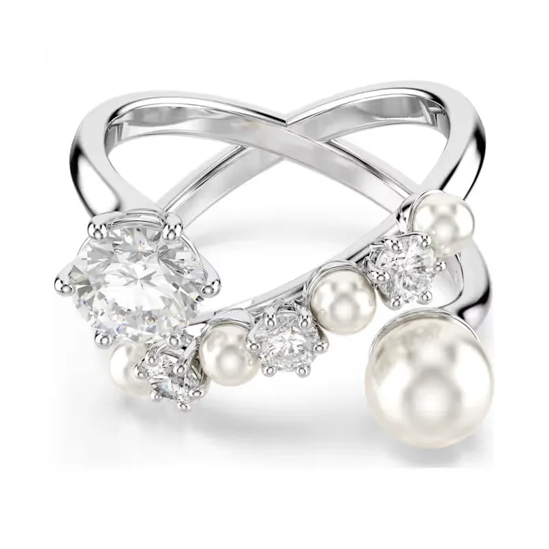 Anello cocktail Matrix Crystal Pearl mis.52 Donna Swarovski