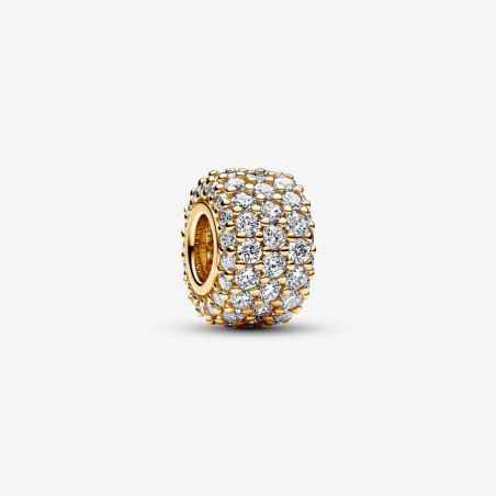 CHARM PAVE' FASCIA TRIPLA PLACCATO ORO PANDORA