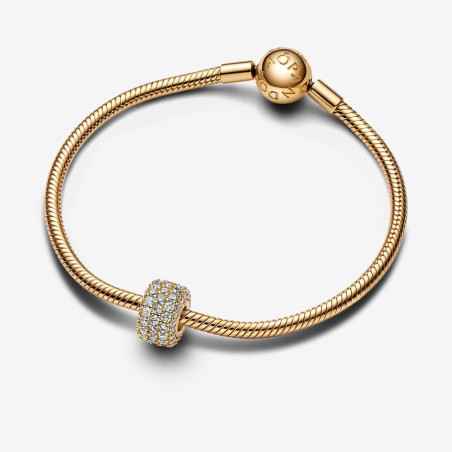CHARM PAVE' FASCIA TRIPLA PLACCATO ORO PANDORA