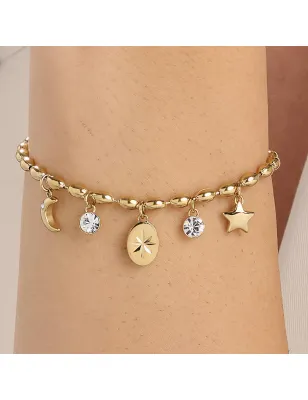 Bracciale dorato Chakra simboli Donna Brosway