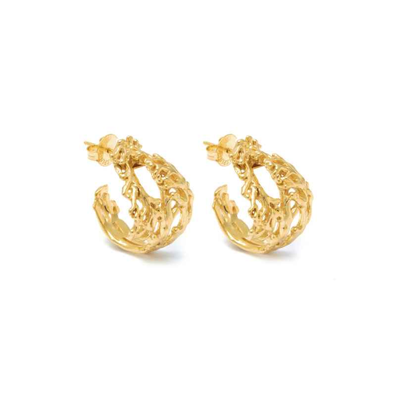 ORECCHINI CERCHIO CORAL DORATO DONNA GIOVANNI RASPINI 