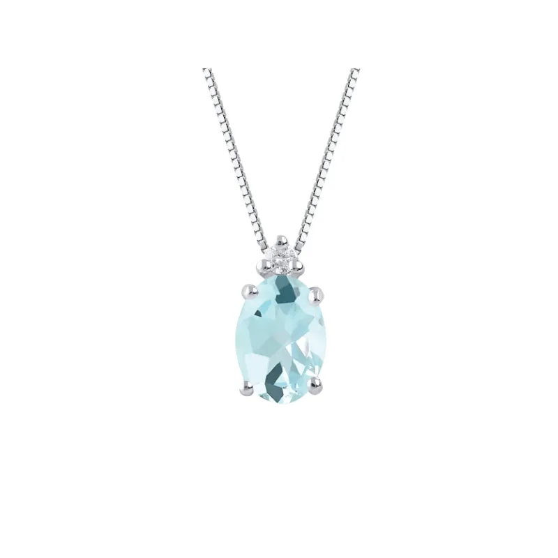 Collana in oro bianco Ametista e Diamante Donna Demetra