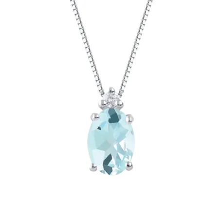 Collana in oro bianco Ametista e Diamante Donna Demetra