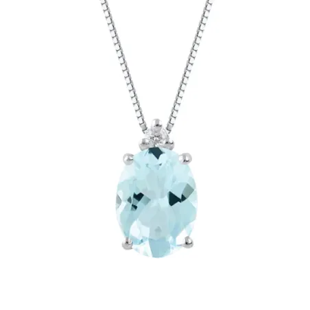 Collana in oro Ametista Ovale e Diamante Donna Demetra