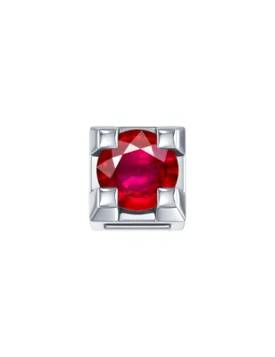 Elemento griffe Oro bianco e rubino 0,02ct Donnaoro