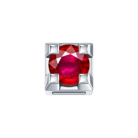 Elemento griffe Oro bianco e rubino 0,02ct Donnaoro