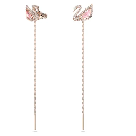 Orecchini pendenti Swan Cigno Rosa Donna Swarovski