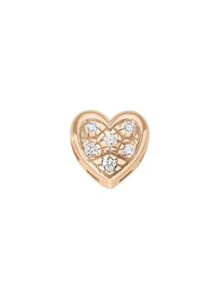 Elemento Cuore bombato Oro rosa e Diamanti Donnaoro Elements