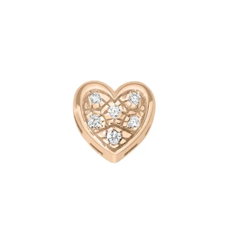 Elemento Cuore bombato Oro rosa e Diamanti Donnaoro Elements