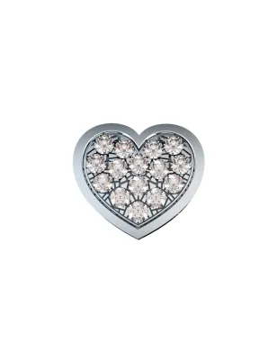 Elemento Cuore grande Oro bianco e Diamanti Donnaoro Elements