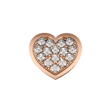 Elemento Cuore grande Oro rosa e Diamanti Donnaoro Elements