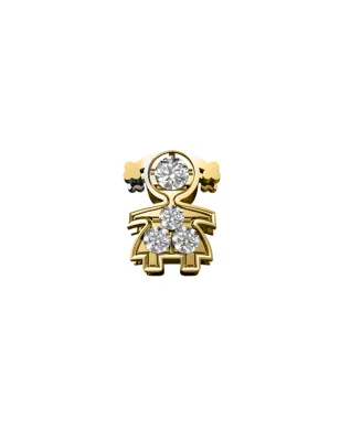 Elemento Bimba oro giallo e Diamanti Donnaoro