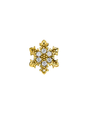 Elemento Fiocco di Neve Oro giallo e Diamanti Donnaoro