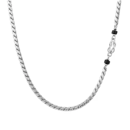 Collana Atlante Nodo e Pietre naturali Uomo Nomination
