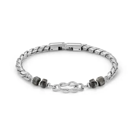 Bracciale Atlante Nodo Diaspro grigio Uomo Nomination