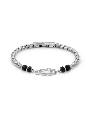 Bracciale Atlante Nodo Agata nera Uomo Nomination