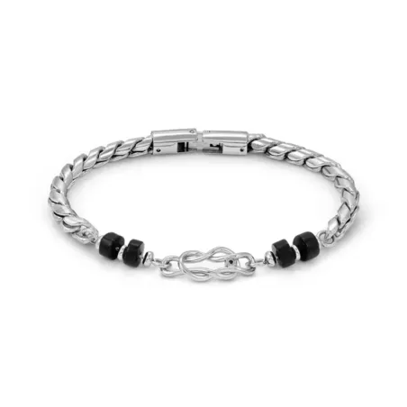 Bracciale Atlante Nodo Agata nera Uomo Nomination