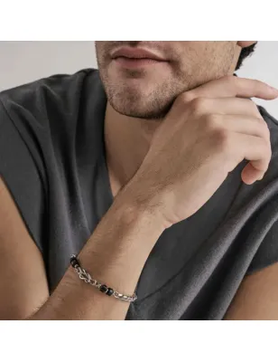 Bracciale Atlante Nodo Agata nera Uomo Nomination