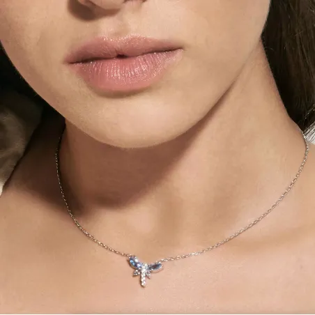 Collana Shine Me Up con Libellula Azzurra Donna Nomination