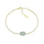 Bracciale dorato Tennis con Miracolosa e smalto verde mare Donna Amen Bracciale dorato Tennis con Miracolosa e smalto verde mare Donna Amen