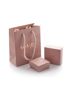 Bracciale dorato Tennis con Miracolosa e smalto verde mare Donna Amen