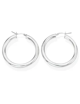 Orecchini Cerchio da 3mm in argento Donna Amen
