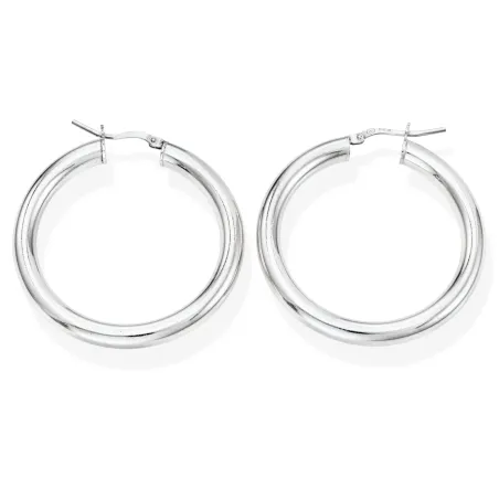 Orecchini Cerchio da 3mm in argento Donna Amen