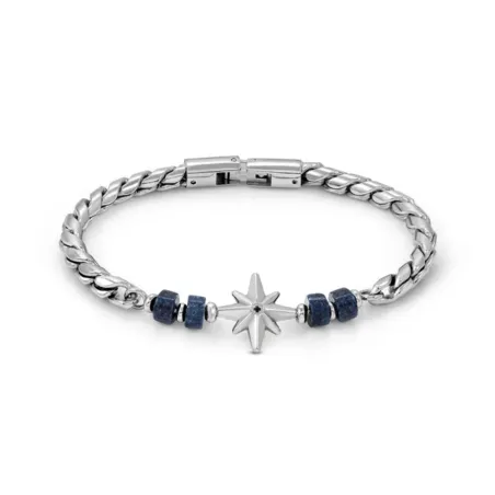 Bracciale Atlante Rosa dei Venti Sodalite blu Uomo Nomination