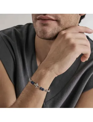 Bracciale Atlante Rosa dei Venti Sodalite blu Uomo Nomination