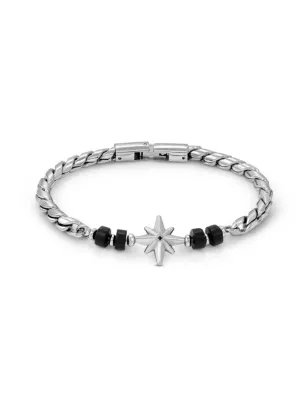 Bracciale Atlante Rosa dei Venti Agata Nera Uomo Nomination