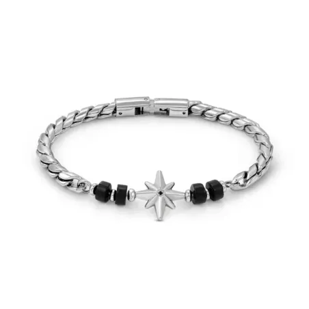 Bracciale Atlante Rosa dei Venti Agata Nera Uomo Nomination