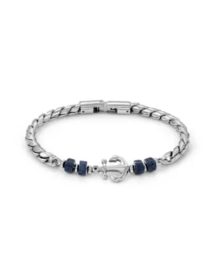 Bracciale Atlante Ancora Sodalite blu Uomo Nomination