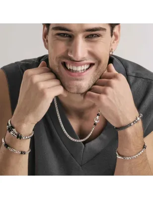 Bracciale Atlante Ancora Sodalite blu Uomo Nomination