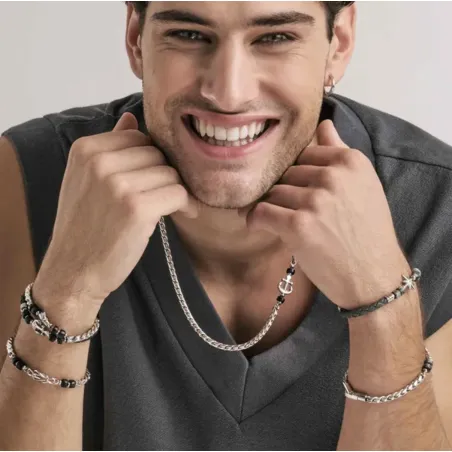 Bracciale Atlante Ancora Sodalite blu Uomo Nomination