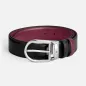 Cintura reversibile 35mm in pelle di vitello nero/cassis Uomo Montblanc