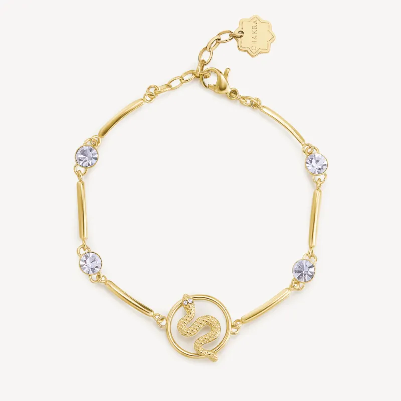 Bracciale dorato Chakra Mistici con Serpente Donna Brosway
