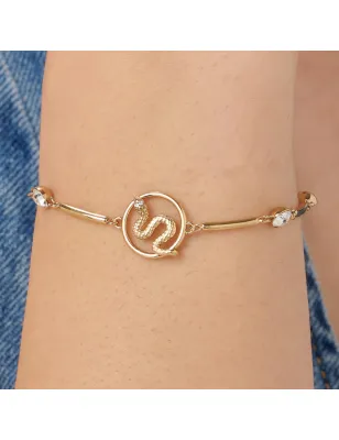 Bracciale dorato Chakra Mistici con Serpente Donna Brosway
