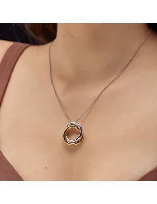 Collana lunga Aura Anelli bicolore Donna Brosway