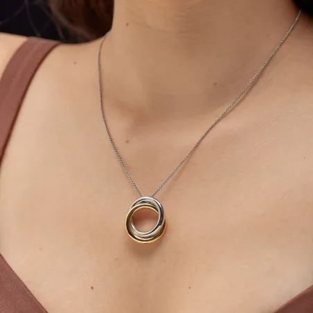 Collana lunga Aura Anelli bicolore Donna Brosway