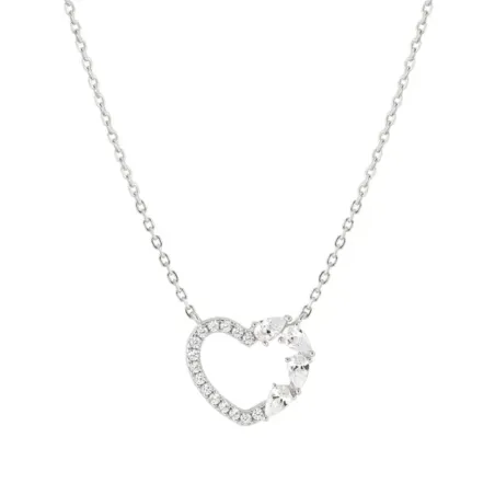 Collana Shine Me Up con Cuore e Zirconi Bianchi Donna Nomination