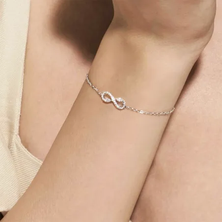 Bracciale Shine Me Up con Infinito e Zirconi Donna Nomination