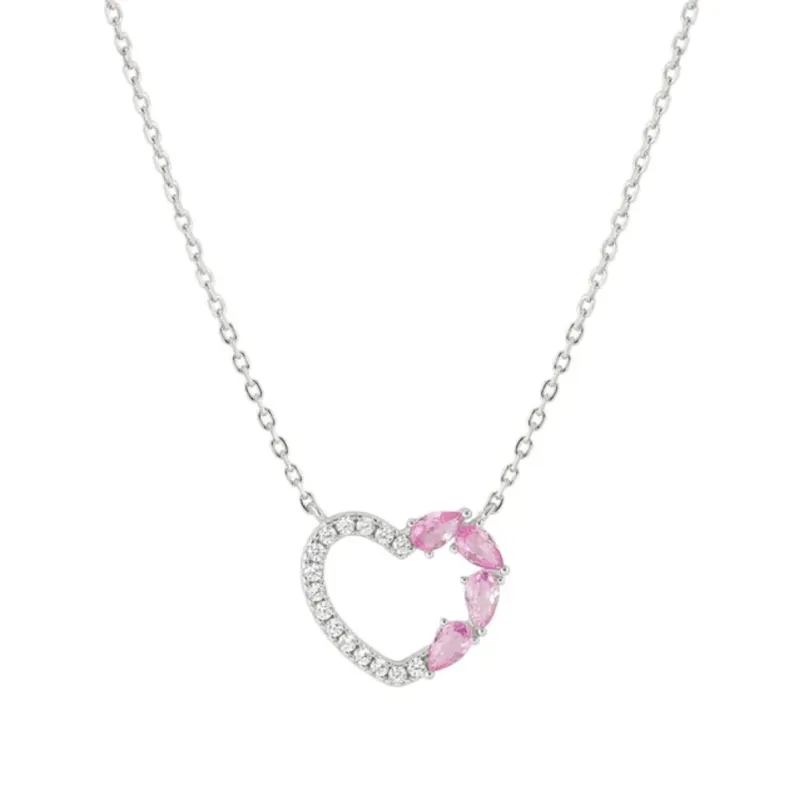 Collana Shine Me Up con Cuore e Zirconi Rosa Donna Nomination