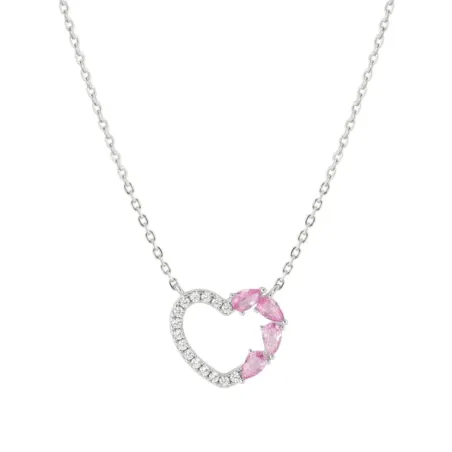 Collana Shine Me Up con Cuore e Zirconi Rosa Donna Nomination
