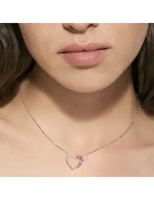 Collana Shine Me Up con Cuore e Zirconi Rosa Donna Nomination